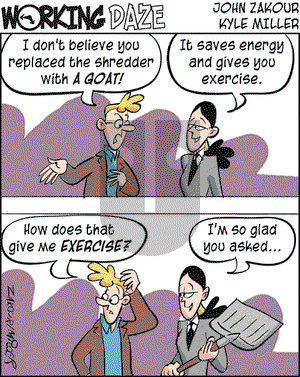 Working Daze on Wednesday September 29, 2004 Comic Strip