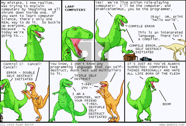 Dinosaur Comics on Wednesday January 29, 2025 Comic Strip