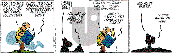 Over the Hedge on Thursday April 4, 2013 Comic Strip