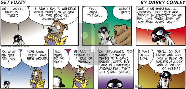 Get Fuzzy on Sunday January 11, 2009 Comic Strip