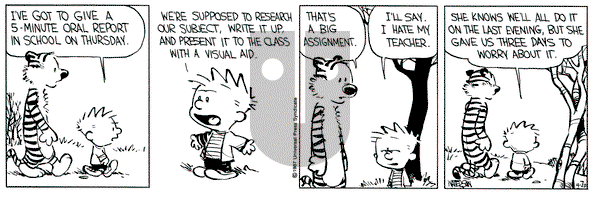 Calvin and Hobbes on Monday April 20, 1987 Comic Strip