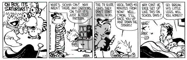 Calvin and Hobbes on Saturday November 7, 1987 Comic Strip