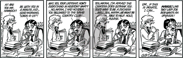Doonesbury on Monday June 16, 1986 Comic Strip