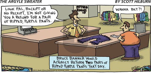The Argyle Sweater on Sunday December 1, 2013 Comic Strip