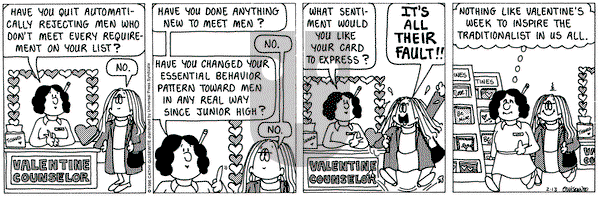 Cathy Classics on Tuesday February 13, 1996 Comic Strip