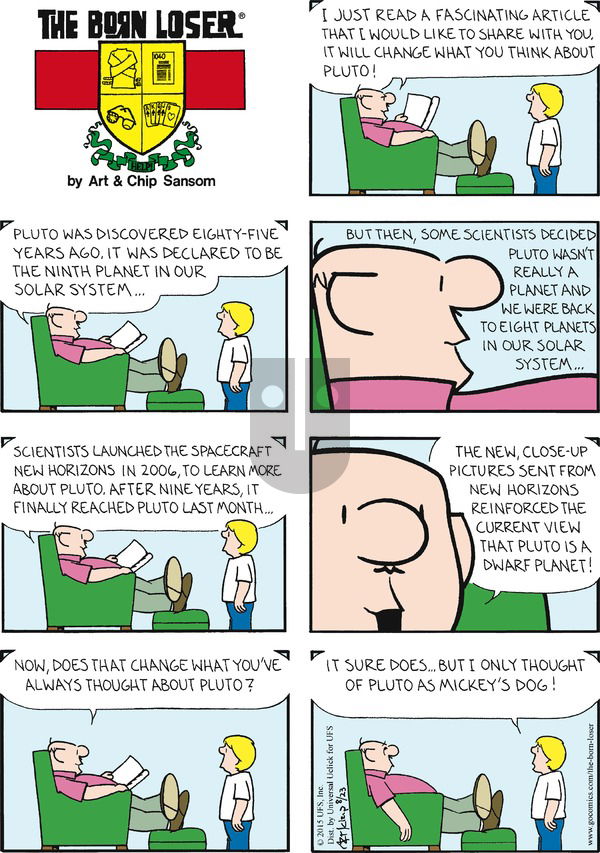 The Born Loser on Sunday August 23, 2015 Comic Strip
