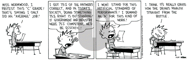 Calvin and Hobbes on Wednesday March 24, 1993 Comic Strip
