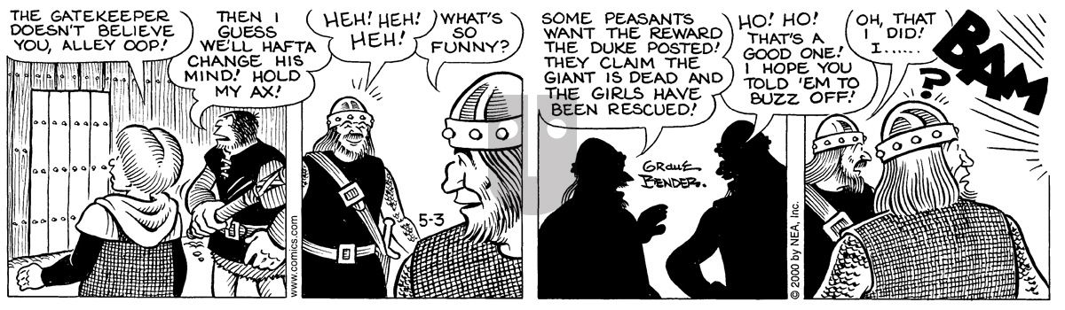Alley Oop - Wednesday May 3, 2000 Comic Strip