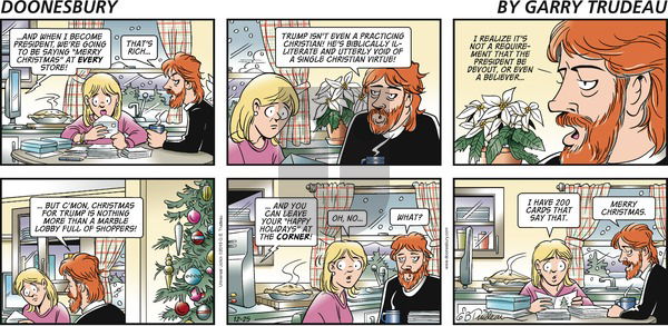 Doonesbury on Sunday December 25, 2016 Comic Strip