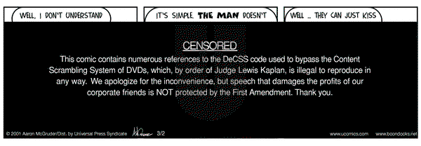 The Boondocks on Friday March 2, 2001 Comic Strip