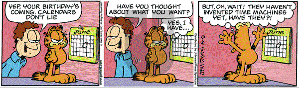 Garfield on Monday June 9, 2008 Comic Strip