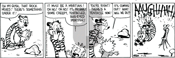 Calvin and Hobbes - Monday September 26, 1988 Comic Strip