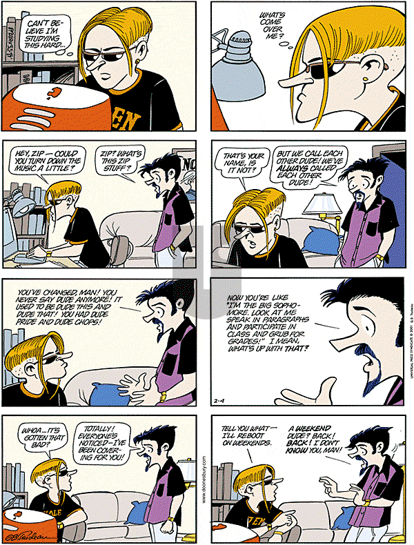 Doonesbury - Sunday February 4, 2001 Comic Strip