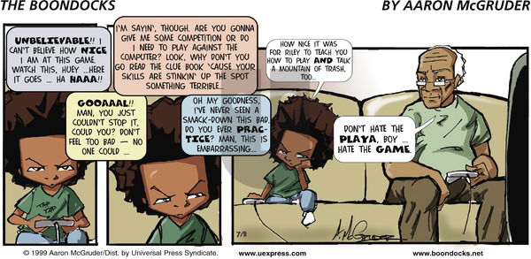 The Boondocks on Sunday July 11, 1999 Comic Strip