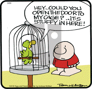 Ziggy on Friday March 30, 2018 Comic Strip