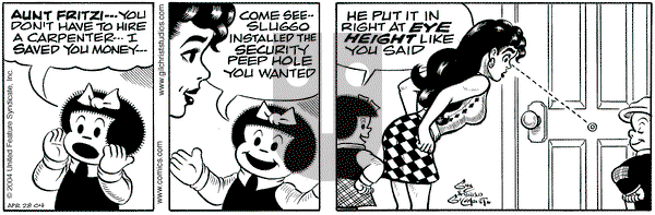 Nancy on Thursday April 29, 2004 Comic Strip