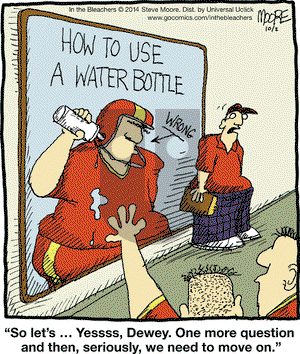 In the Bleachers on Thursday October 2, 2014 Comic Strip