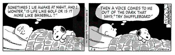 Peanuts on Monday May 6, 1996 Comic Strip