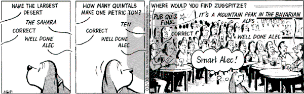 Fred Basset on Saturday March 8, 2008 Comic Strip