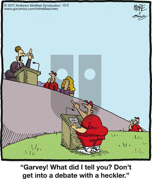 In the Bleachers on Tuesday October 3, 2017 Comic Strip