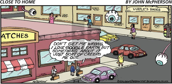 Close to Home on Sunday September 4, 2016 Comic Strip