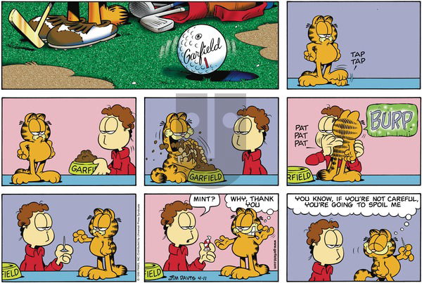 Garfield on Sunday April 11, 1999 Comic Strip