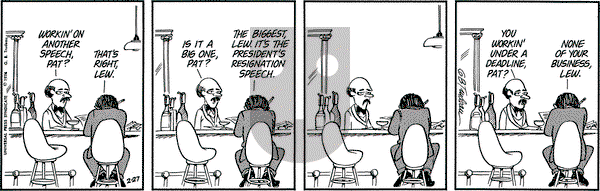 Doonesbury on Wednesday February 27, 1974 Comic Strip