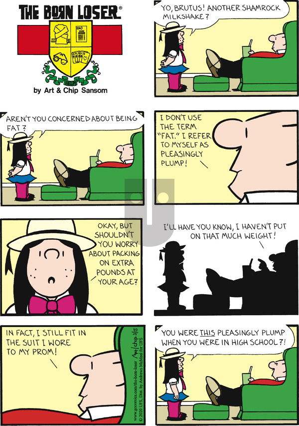 The Born Loser on Sunday March 15, 2020 Comic Strip