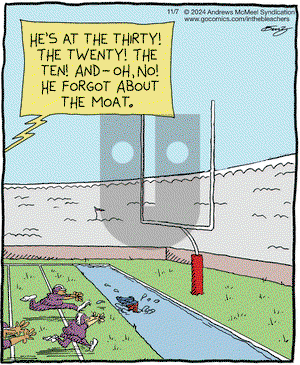 In the Bleachers - Thursday November 7, 2024 Comic Strip