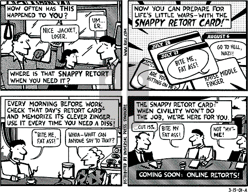 Ted Rall on Thursday March 15, 2001 Comic Strip