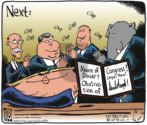 Tom Toles on Wednesday December 11, 2019 Comic Strip
