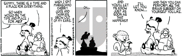 Over the Hedge on Wednesday October 23, 2002 Comic Strip