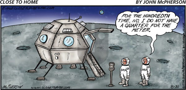 Close to Home on Sunday August 31, 2014 Comic Strip