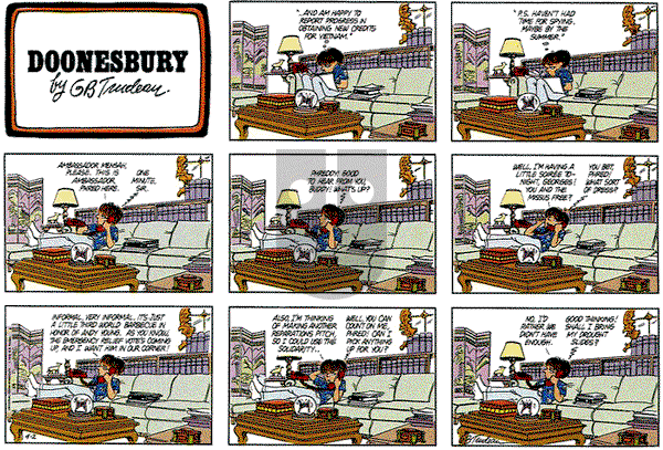 Doonesbury on Sunday April 2, 1978 Comic Strip