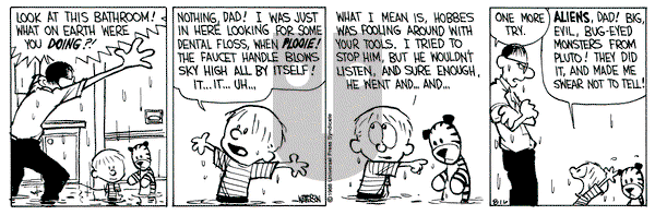 Calvin and Hobbes on Tuesday August 16, 1988 Comic Strip