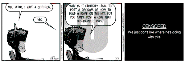 The Boondocks on Saturday March 3, 2001 Comic Strip
