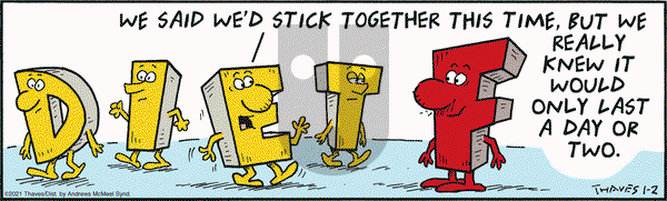 Frank and Ernest on Saturday January 2, 2021 Comic Strip
