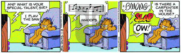 Garfield on Tuesday November 8, 2005 Comic Strip