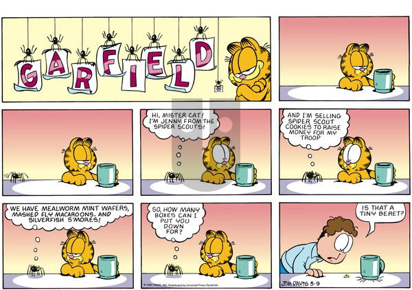 Garfield on Sunday March 9, 1997 Comic Strip