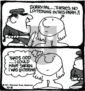 Ziggy on Friday October 8, 1971 Comic Strip