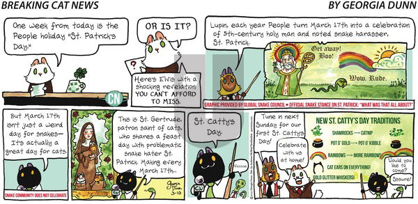 Breaking Cat News on Sunday March 10, 2019 Comic Strip