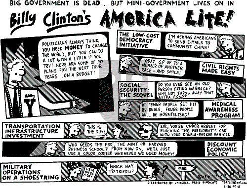 Ted Rall on Monday February 3, 1997 Comic Strip