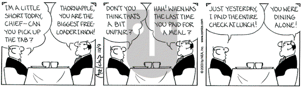 The Born Loser on Wednesday October 22, 2003 Comic Strip