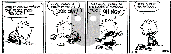 Calvin and Hobbes - Wednesday December 18, 1985 Comic Strip