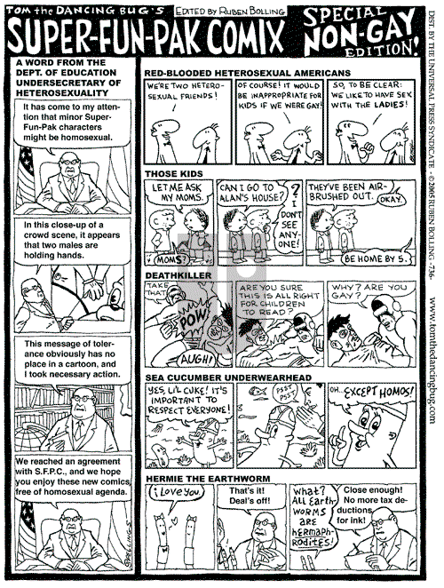 Tom the Dancing Bug on Saturday February 5, 2005 Comic Strip
