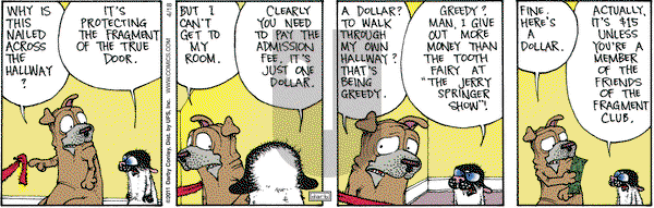 Get Fuzzy on Monday April 18, 2011 Comic Strip