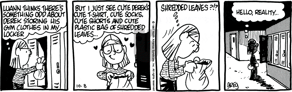 Luann - Thursday October 8, 1987 Comic Strip