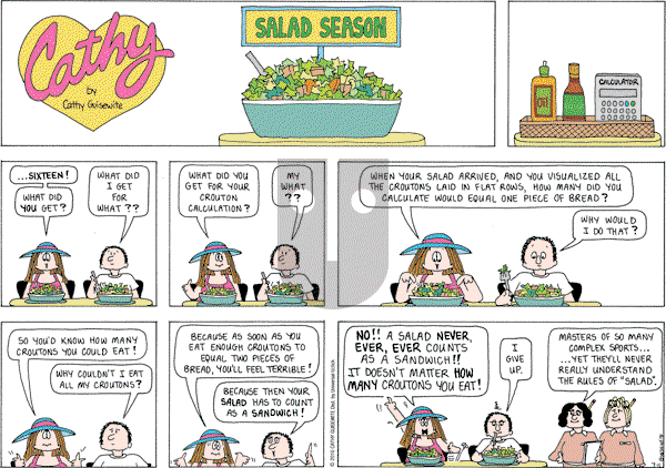 Cathy Classics - Sunday July 11, 2010 Comic Strip