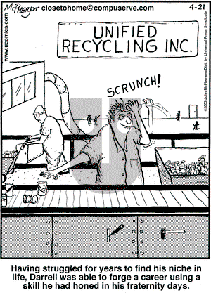 Close to Home on Monday April 21, 2003 Comic Strip
