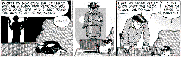 Get Fuzzy on Friday December 31, 1999 Comic Strip